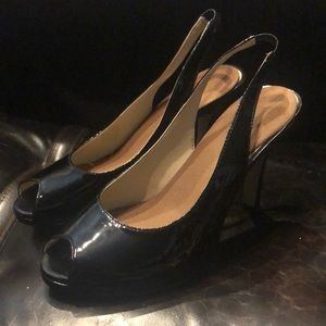 Anne Klein Leather Slingback Heels